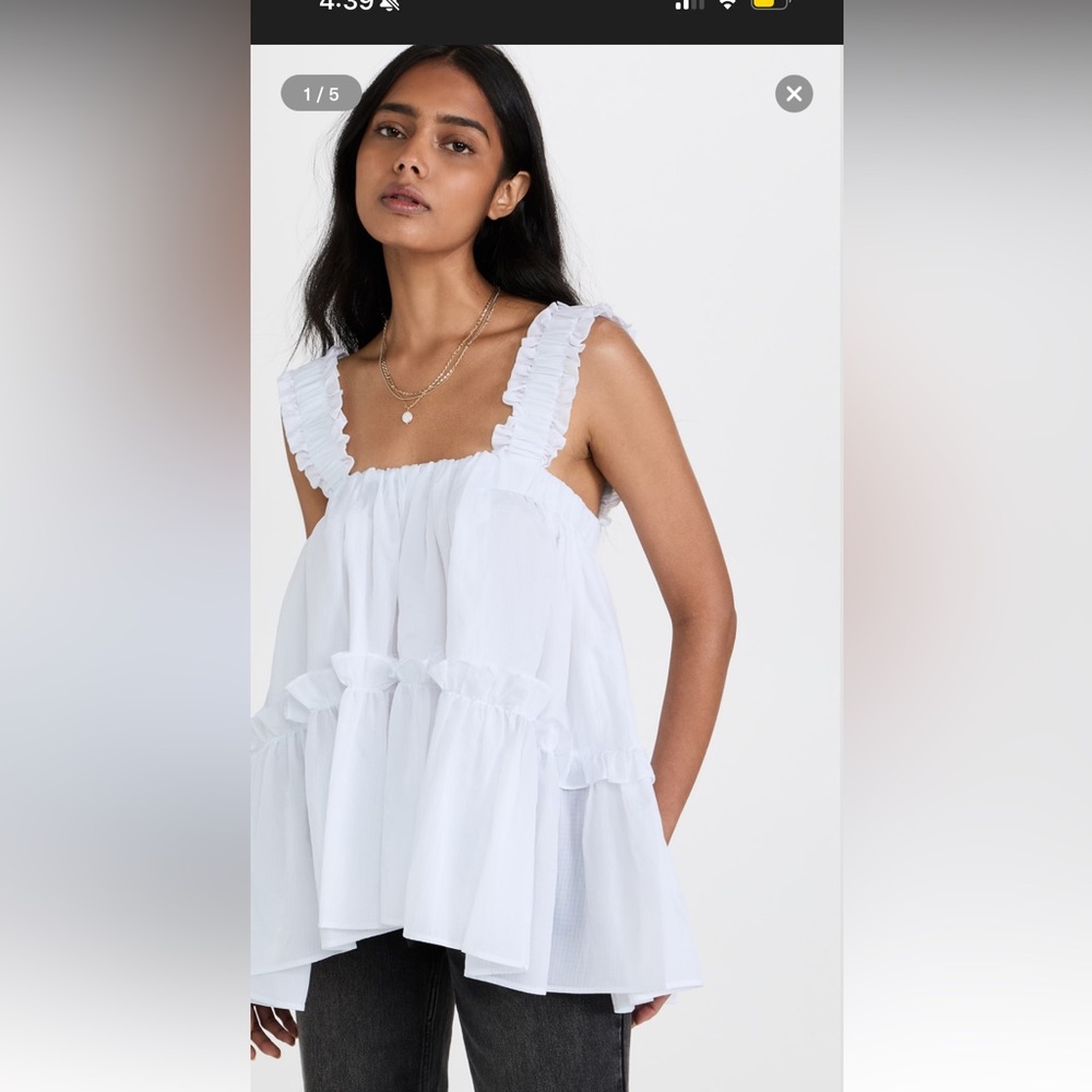 Brogger Olive Top White Size S
